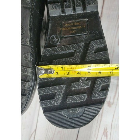 Girls Designer BeBe Graphics L 9/10 25 #121229 Black And White Rain Boots - Picture 8 of 12